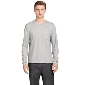 Brooks Brothers Crewnevk Longsleeve Tee Gray